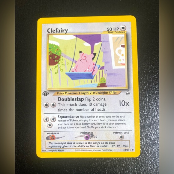 Pokemon 1st Edition Pokemon Card Clefairy 30/111 - Picture 2 of 8